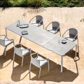 Tavolo da Pranzo Allungabile 318 cm da Esterno in Alluminio e Gres - Filomena