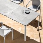 Tavolo da Pranzo Allungabile 318 cm da Esterno in Alluminio e Gres - Filomena Viadurini