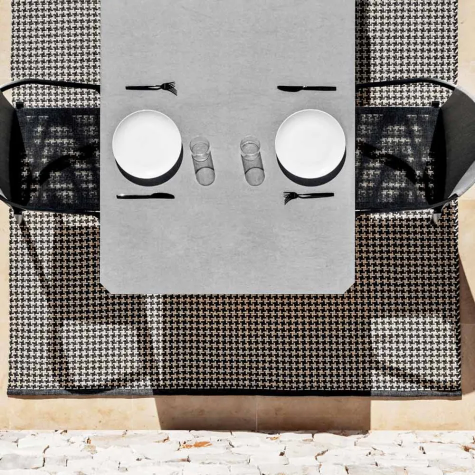 Tavolo da Pranzo Allungabile 318 cm da Esterno in Alluminio e Gres - Filomena Viadurini