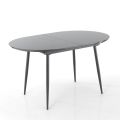 Tavolo da Pranzo Allungabile a 160 cm in Mdf e Metallo Grigio - Carmelo