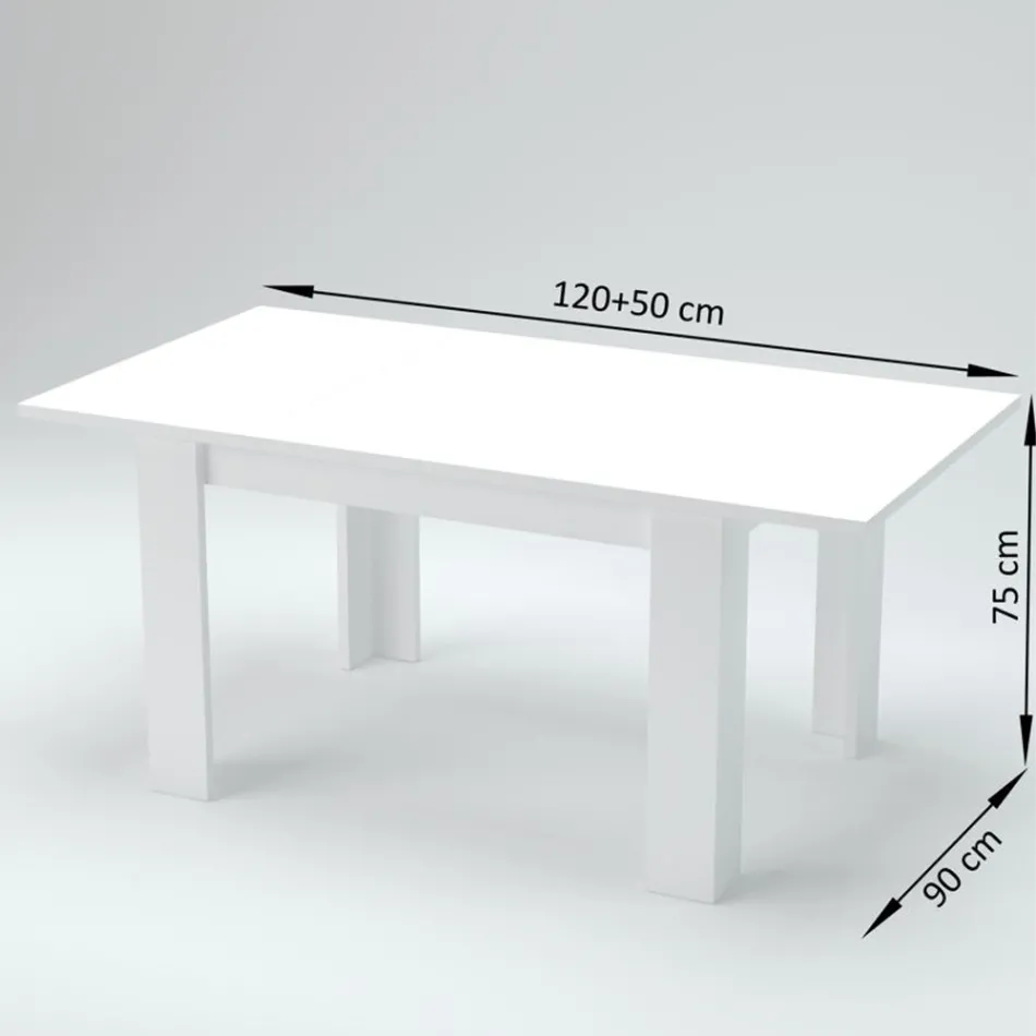 Tavolo da Pranzo Allungabile a 170 cm Design in Legno Sostenibile - Perro Viadurini