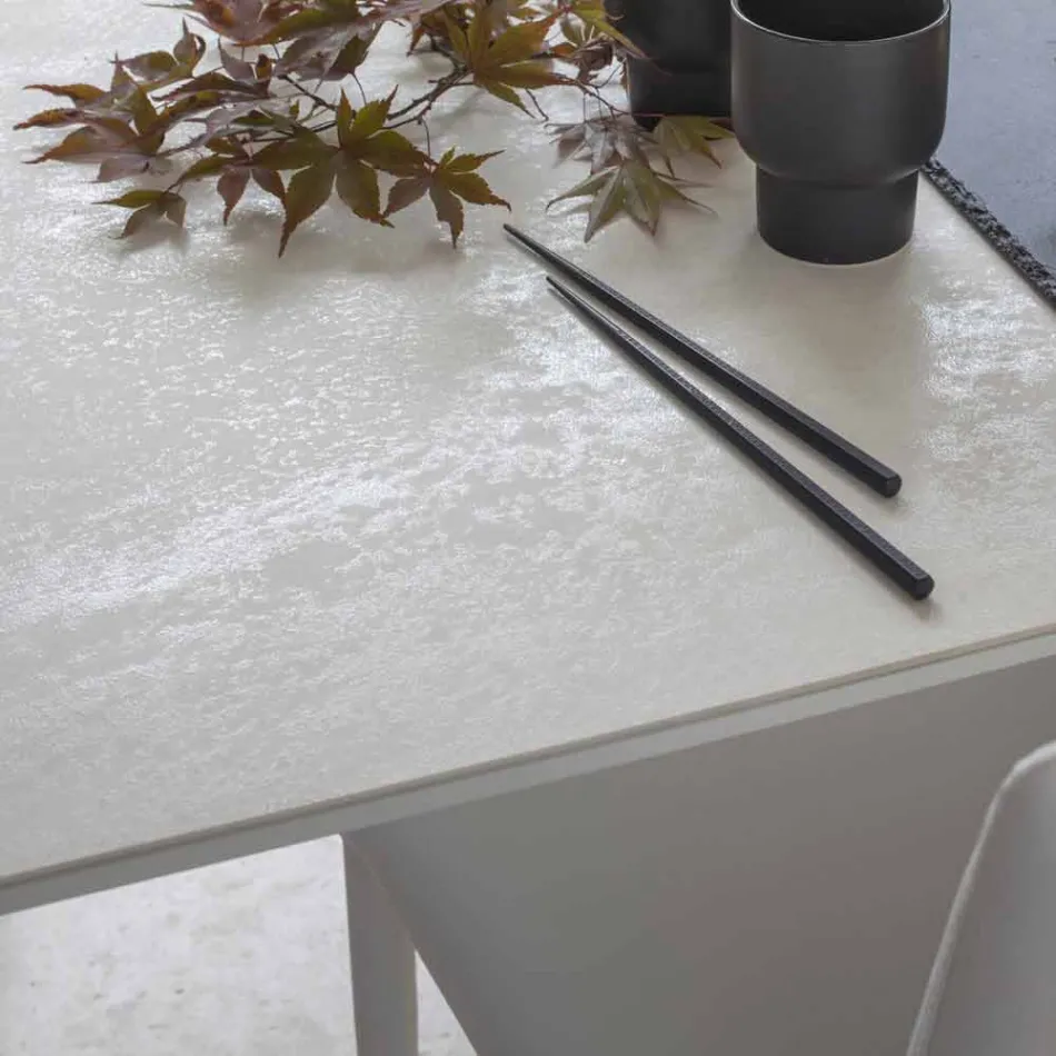 Tavolo da Pranzo Allungabile a 180 cm in Ceramica Made in Italy - Pitagora Viadurini