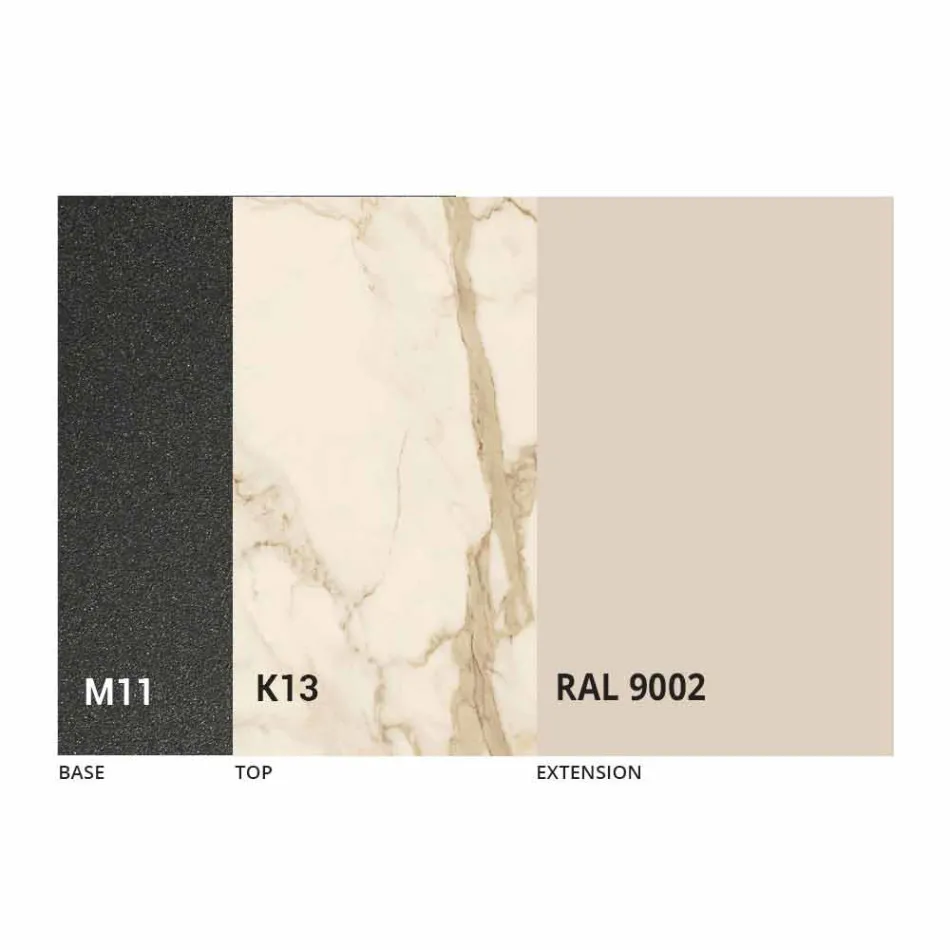 Tavolo da Pranzo Allungabile a 180 cm in Ceramica Made in Italy - Pitagora Viadurini