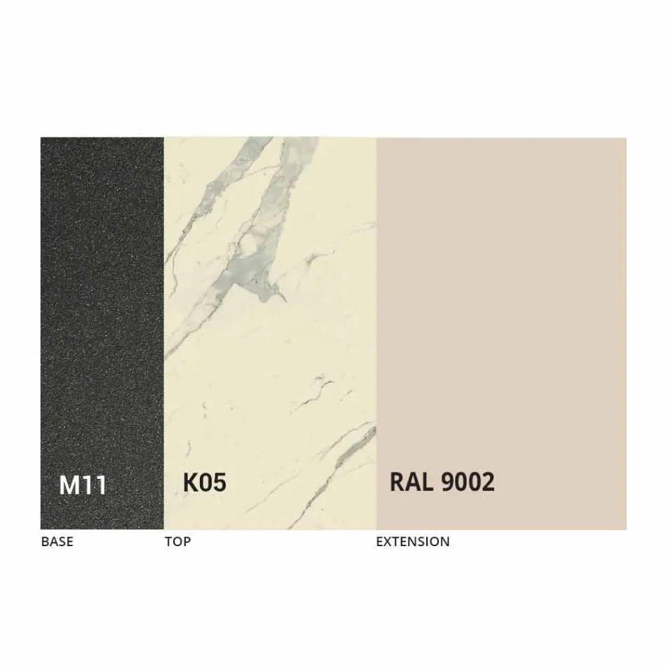 Tavolo da Pranzo Allungabile a 180 cm in Ceramica Made in Italy - Pitagora Viadurini