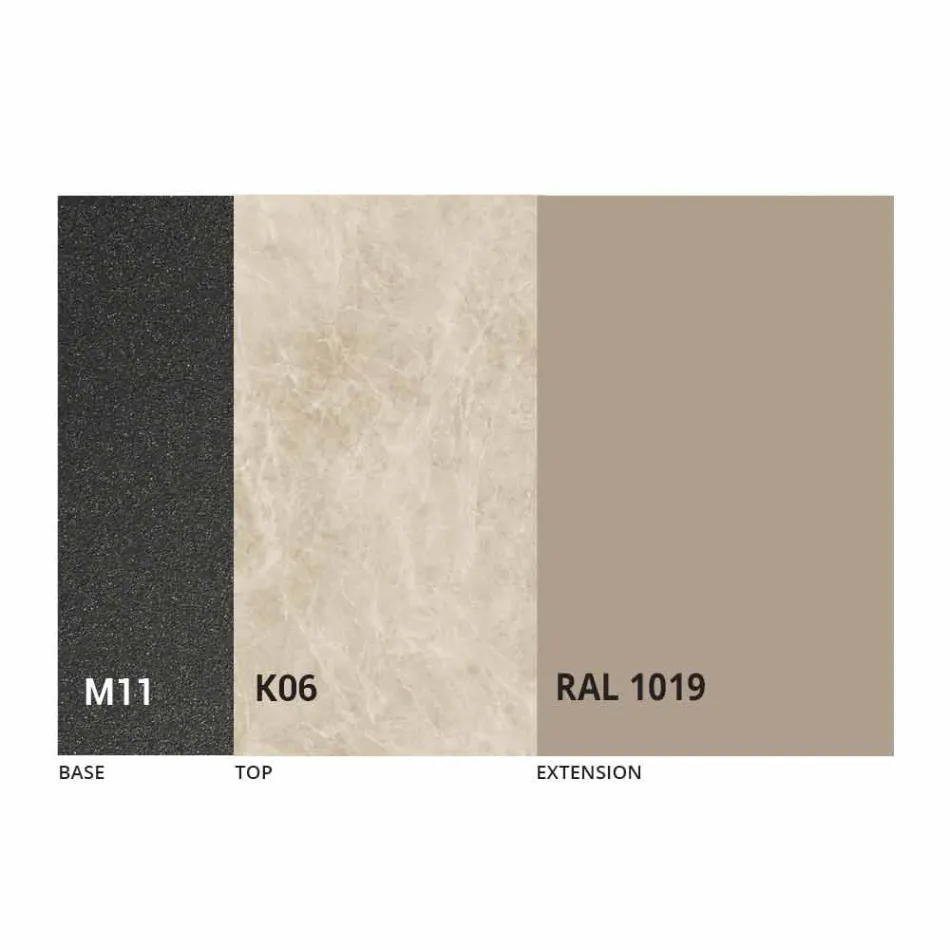 Tavolo da Pranzo Allungabile a 180 cm in Ceramica Made in Italy - Pitagora Viadurini