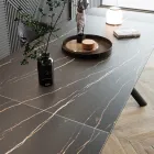Tavolo da Pranzo Allungabile a 200/230 cm in Vetroceramica e Metallo - Naisha Viadurini