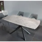 Tavolo da Pranzo Allungabile a 230 cm in Vetroceramica e Metallo - Kinari Viadurini