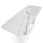 Tavolo da Pranzo Allungabile a 240 cm in Ceramica Effetto Marmo - Poseidone Viadurini