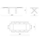 Tavolo da Pranzo Allungabile a 260 cm Effetto Legno Made in Italy - Lenova Viadurini