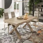 Tavolo da Pranzo Allungabile a 260 cm Effetto Legno Made in Italy - Lenova Viadurini
