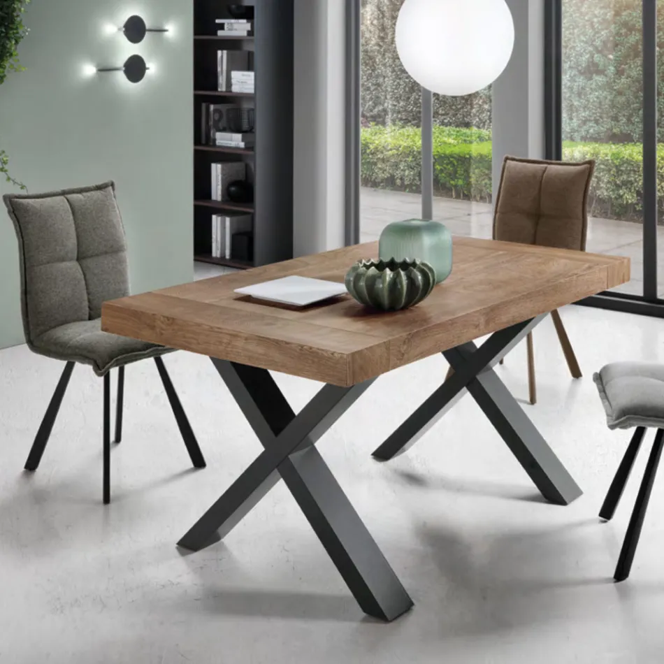 Tavolo da Pranzo Allungabile a 260 cm Effetto Legno Made in Italy - Lenova Viadurini