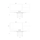 Tavolo da Pranzo Allungabile a 298 cm in Ceramica e Metallo Made in Italy - Girasole Viadurini