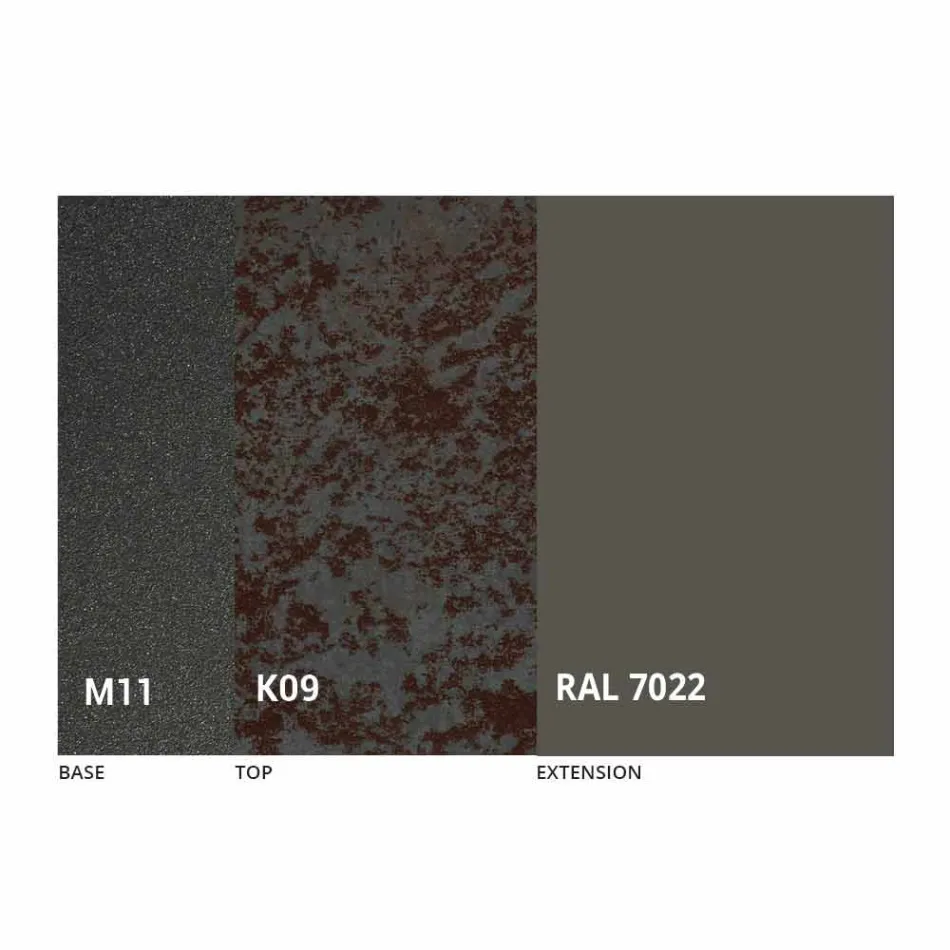 Tavolo da Pranzo Allungabile a 298 cm in Metallo e Piano in Ceramica - Anaconda Viadurini