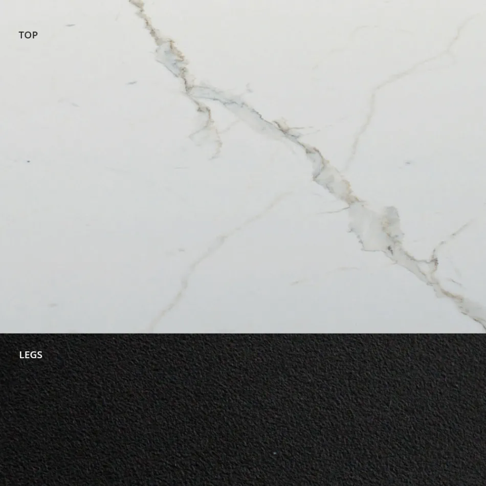 Tavolo da Pranzo Allungabile a 300 cm in Ipermarmo Made in Italy - Grotta Viadurini