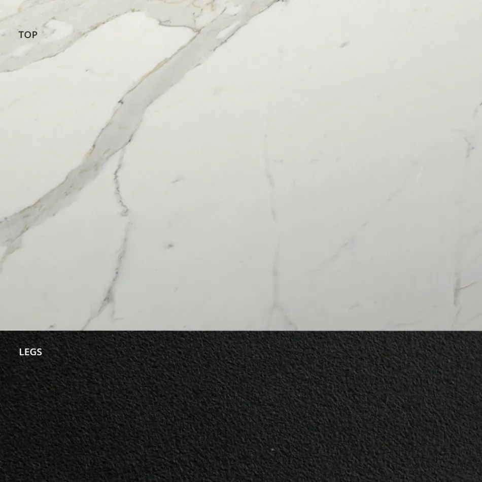 Tavolo da Pranzo Allungabile a 300 cm in Ipermarmo Made in Italy - Grotta Viadurini