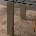 Tavolo da Pranzo Allungabile a 300 cm in Legno e Piano in Vetro - Bedrio Viadurini