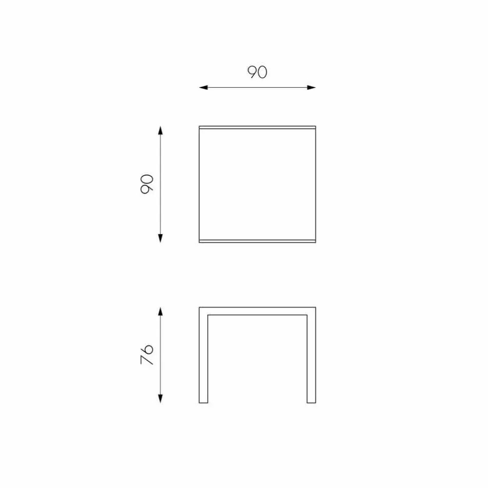 Tavolo da pranzo allungabile con piano in vetro Teo Viadurini
