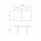 Tavolo da pranzo allungabile con piano in vetro Teo Viadurini