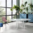Tavolo-da-pranzo-allungabile-con-top-in-vetro-Japan-New Viadurini