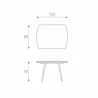 Tavolo da pranzo allungabile con top in vetro Japan New Viadurini