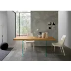 Tavolo da Pranzo Allungabile Fino 280 cm in Legno e Vetro Made in Italy - Focus Viadurini
