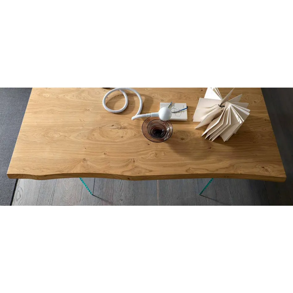 Tavolo da Pranzo Allungabile Fino 280 cm in Legno e Vetro Made in Italy - Focus Viadurini