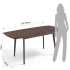 Tavolo da Pranzo Allungabile Fino a 150 cm in Mdf e Legno Massello - Decio Viadurini