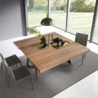 Tavolo da Pranzo Allungabile Fino a 160 cm in Legno Made in Italy - Eugenia Viadurini