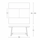 Tavolo da Pranzo Allungabile Fino a 160 cm in Legno Made in Italy - Eugenia Viadurini