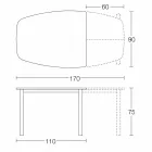 Tavolo da Pranzo Allungabile Fino a 170 cm in Ceramica Made in Italy - Tremiti Viadurini