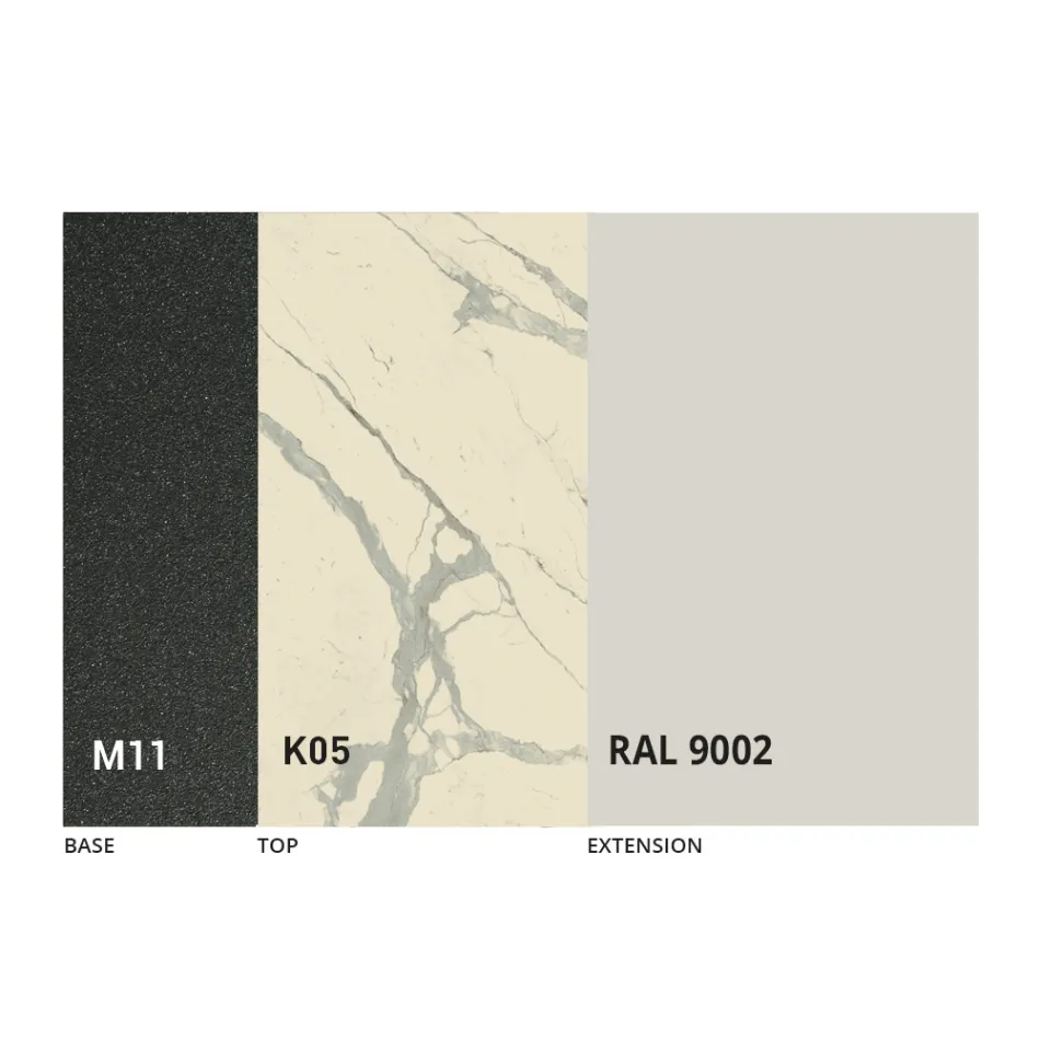 Tavolo da Pranzo Allungabile Fino a 170 cm in Ceramica Made in Italy - Tremiti Viadurini