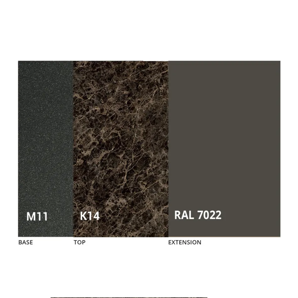 Tavolo da Pranzo Allungabile Fino a 170 cm in Ceramica Made in Italy - Tremiti Viadurini