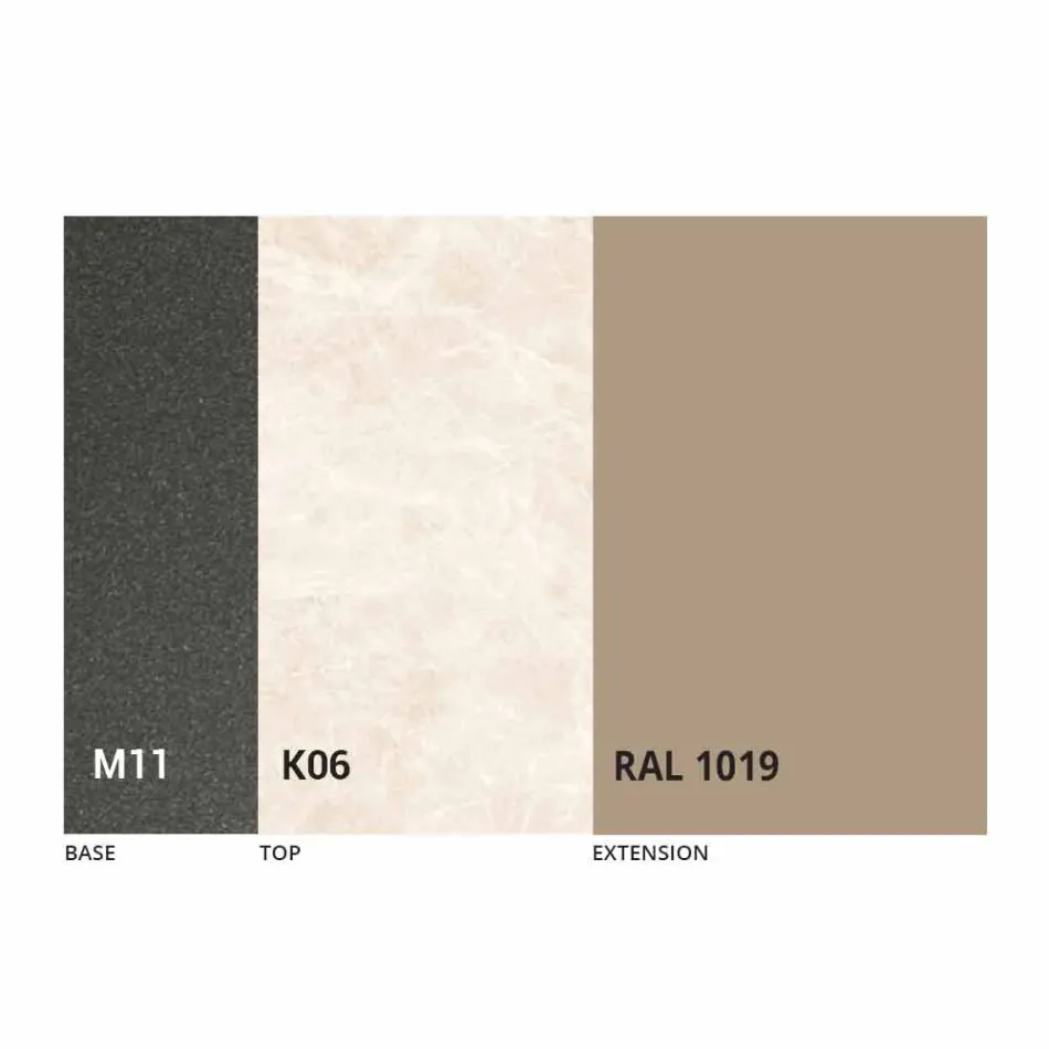 Tavolo da Pranzo Allungabile Fino a 170 cm in Ceramica Made in Italy - Tremiti Viadurini