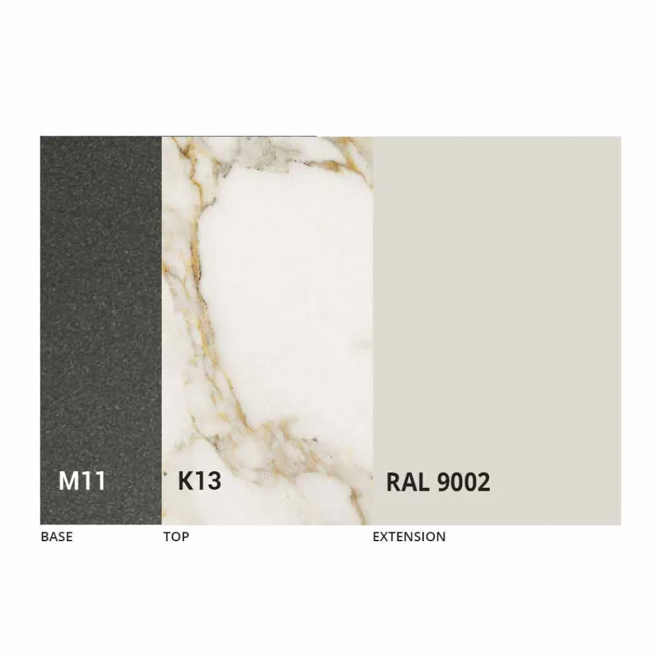 Tavolo da Pranzo Allungabile Fino a 170 cm in Ceramica Made in Italy - Tremiti Viadurini