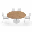 Tavolo da Pranzo Allungabile Fino a 170 cm in Legno Made in Italy - Dollars Viadurini