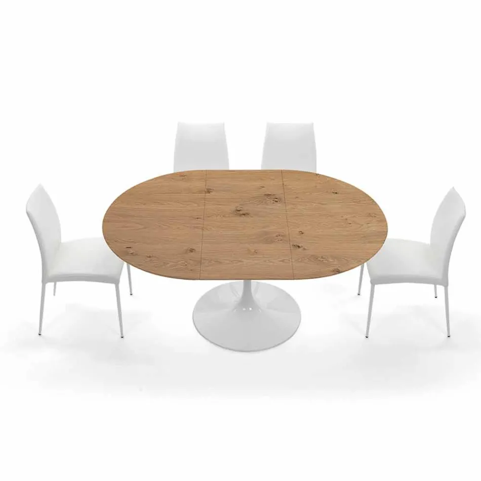 Tavolo da Pranzo Allungabile Fino a 170 cm in Legno Made in Italy - Dollars Viadurini