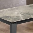 Tavolo da Pranzo Allungabile Fino a 170 cm in Metallo e Ceramica Moderno - Syrta Viadurini