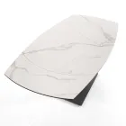 Tavolo da Pranzo Allungabile Fino a 180 cm in Ceramica e Acciaio - Catone Viadurini