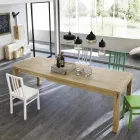 Tavolo da pranzo allungabile fino a 240 cm impiallacciato rovere Ciro Viadurini