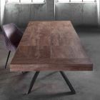 Tavolo da Pranzo Allungabile Fino a 260 cm in Legno Nobilitato e Metallo - Lukas Viadurini