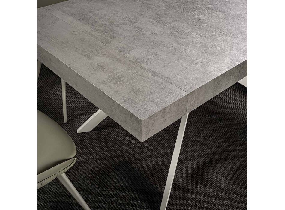 Tavolo da Pranzo Allungabile Fino a 260 cm in Legno Nobilitato e Metallo - Lukas Viadurini