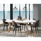 Tavolo da Pranzo Allungabile Fino a 270 cm in Mdf e Legno Massello - Fedora Viadurini