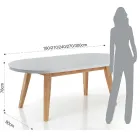 Tavolo da Pranzo Allungabile Fino a 270 cm in Mdf e Legno Massello - Fedora Viadurini