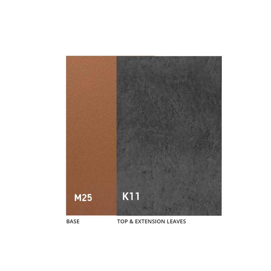 Tavolo da Pranzo Allungabile fino a 280 o 298 cm Ceramica Metallo - Revia Viadurini