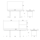Tavolo da Pranzo Allungabile fino a 280 o 298 cm Piano Ceramica - Nomia Viadurini