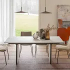 Tavolo da Pranzo Allungabile fino a 280 o 298 cm Piano Ceramica - Nomia Viadurini