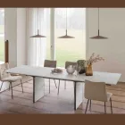 Tavolo da Pranzo Allungabile fino a 280 o 298 cm Piano Ceramica - Nomia Viadurini