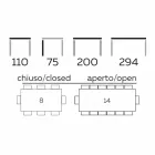 Tavolo da Pranzo Allungabile Fino a 294 cm in Gres Marmo Made in Italy - Macro Viadurini