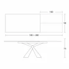 Tavolo da Pranzo Allungabile Fino a 298 cm in Ceramica Made in Italy - Anaconda Viadurini