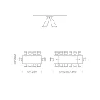 Tavolo da Pranzo Allungabile Fino a 300 cm in Fenix Made in Italy - Dalmata Viadurini
